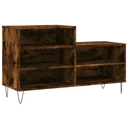 vidaXL Mueble zapatero madera contrachapada roble ahumado 102x36x60 cm