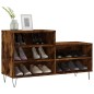 vidaXL Mueble zapatero madera contrachapada roble ahumado 102x36x60 cm