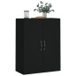 vidaXL Armario de pared madera de ingeniería negro 69,5x34x90 cm vidaXL Armario de pared madera de ingeniería negro 69,5x34x90 cm