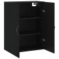 vidaXL Armario de pared madera de ingeniería negro 69,5x34x90 cm vidaXL Armario de pared madera de ingeniería negro 69,5x34x90 cm