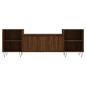 vidaXL Mueble para TV madera contrachapada marrón roble 160x35x55 cm