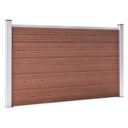 vidaXL Valla de jardín de WPC marrón 872x106 cm