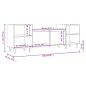 vidaXL Mueble para TV madera contrachapada marrón roble 160x35x55 cm