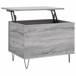 vidaXL Mesa de centro madera contrachapada gris Sonoma 60x44,5x45 cm