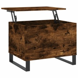 vidaXL Mesa de centro madera contrachapada roble ahumado 60x44,5x45 cm