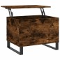 vidaXL Mesa de centro madera contrachapada roble ahumado 60x44,5x45 cm vidaXL Mesa de centro madera contrachapada roble ahumado 60x44,5x45 cm