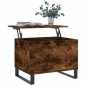 vidaXL Mesa de centro madera contrachapada roble ahumado 60x44,5x45 cm vidaXL Mesa de centro madera contrachapada roble ahumado 60x44,5x45 cm
