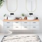 vidaXL Encimera baño madera maciza tratada marrón claro 200x60x(2-6)cm vidaXL Encimera baño madera maciza tratada marrón claro 200x60x(2-6)cm