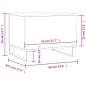 vidaXL Mesa de centro madera contrachapada blanco 60x44,5x45 cm vidaXL Mesa de centro madera contrachapada blanco 60x44,5x45 cm