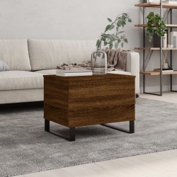 vidaXL Mesa de centro madera contrachapada roble marrón 60x44,5x45 cm