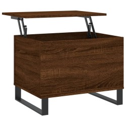 vidaXL Mesa de centro madera contrachapada roble marrón 60x44,5x45 cm