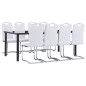 vidaXL Juego de comedor 9 piezas cuero sintético blanco vidaXL Juego de comedor 9 piezas cuero sintético blanco