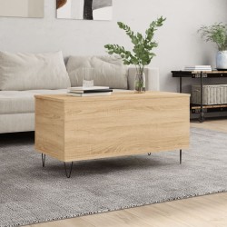 vidaXL Mesa de centro madera contrachapada roble Sonoma 90x44,5x45 cm