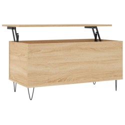 vidaXL Mesa de centro madera contrachapada roble Sonoma 90x44,5x45 cm