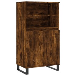 vidaXL Aparador alto madera contrachapada roble ahumado 60x36x110 cm