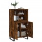 vidaXL Aparador alto madera contrachapada roble ahumado 60x36x110 cm vidaXL Aparador alto madera contrachapada roble ahumado 60x36x110 cm