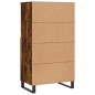 vidaXL Aparador alto madera contrachapada roble ahumado 60x36x110 cm vidaXL Aparador alto madera contrachapada roble ahumado 60x36x110 cm