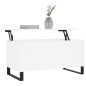 vidaXL Mesa de centro madera contrachapada blanco 90x44,5x45 cm vidaXL Mesa de centro madera contrachapada blanco 90x44,5x45 cm