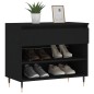 vidaXL Mueble zapatero madera contrachapada negro 70x36x60 cm vidaXL Mueble zapatero madera contrachapada negro 70x36x60 cm