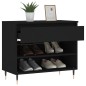 vidaXL Mueble zapatero madera contrachapada negro 70x36x60 cm vidaXL Mueble zapatero madera contrachapada negro 70x36x60 cm