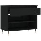 vidaXL Mueble zapatero madera contrachapada negro 70x36x60 cm vidaXL Mueble zapatero madera contrachapada negro 70x36x60 cm