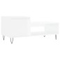 vidaXL Mesa de centro madera contrachapada blanco brillo 100x50x45 cm vidaXL Mesa de centro madera contrachapada blanco brillo 100x50x45 cm