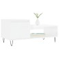 vidaXL Mesa de centro madera contrachapada blanco brillo 100x50x45 cm vidaXL Mesa de centro madera contrachapada blanco brillo 100x50x45 cm