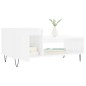 vidaXL Mesa de centro madera contrachapada blanco brillo 100x50x45 cm vidaXL Mesa de centro madera contrachapada blanco brillo 100x50x45 cm