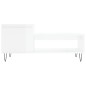 vidaXL Mesa de centro madera contrachapada blanco brillo 100x50x45 cm vidaXL Mesa de centro madera contrachapada blanco brillo 100x50x45 cm