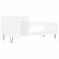 vidaXL Mesa de centro madera contrachapada blanco brillo 100x50x45 cm vidaXL Mesa de centro madera contrachapada blanco brillo 100x50x45 cm