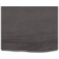 vidaXL Encimera baño madera maciza tratada gris oscuro 60x50x(2-6) cm vidaXL Encimera baño madera maciza tratada gris oscuro 60x50x(2-6) cm