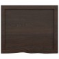vidaXL Encimera baño madera maciza tratada gris oscuro 60x50x(2-6) cm vidaXL Encimera baño madera maciza tratada gris oscuro 60x50x(2-6) cm