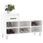 vidaXL Mueble zapatero madera contrachapada blanco brillo 102x36x60 cm vidaXL Mueble zapatero madera contrachapada blanco brillo 102x36x60 cm