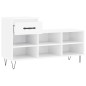 vidaXL Mueble zapatero madera contrachapada blanco brillo 102x36x60 cm vidaXL Mueble zapatero madera contrachapada blanco brillo 102x36x60 cm