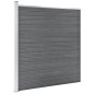 vidaXL Set de valla 6 cuadradas + 1 oblicua WPC gris 1138x186 cm vidaXL Set de valla 6 cuadradas + 1 oblicua WPC gris 1138x186 cm