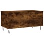 vidaXL Mesa de centro madera contrachapada roble ahumado 90x44,5x45 cm vidaXL Mesa de centro madera contrachapada roble ahumado 90x44,5x45 cm