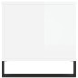 vidaXL Mesa de centro madera contrachapada blanco brillo 90x44,5x45 cm