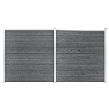vidaXL Valla de jardín de WPC gris 353x186 cm