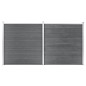 vidaXL Valla de jardín de WPC gris 353x186 cm vidaXL Valla de jardín de WPC gris 353x186 cm