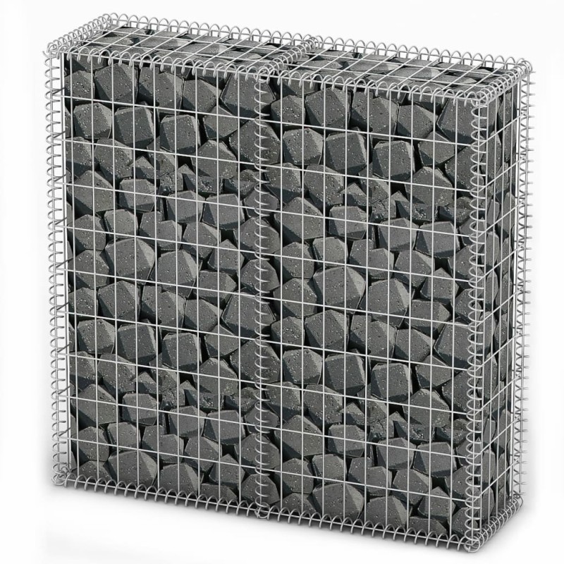 vidaXL Cesta para muro de gaviones de alambre galvanizado 100x100x30cm 