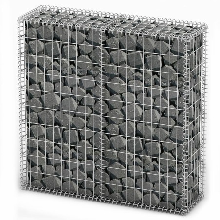 vidaXL Cesta para muro de gaviones de alambre galvanizado 100x100x30cm 