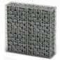 vidaXL Cesta para muro de gaviones de alambre galvanizado 100x100x30cm 