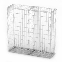 vidaXL Cesta para muro de gaviones de alambre galvanizado 100x100x30cm 