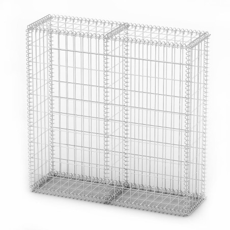vidaXL Cesta para muro de gaviones de alambre galvanizado 100x100x30cm 