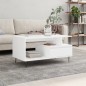 vidaXL Mesa de centro madera contrachapada blanca 90x49x45 cm vidaXL Mesa de centro madera contrachapada blanca 90x49x45 cm
