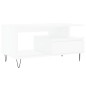 vidaXL Mesa de centro madera contrachapada blanca 90x49x45 cm vidaXL Mesa de centro madera contrachapada blanca 90x49x45 cm