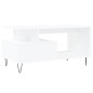 vidaXL Mesa de centro madera contrachapada blanca 90x49x45 cm vidaXL Mesa de centro madera contrachapada blanca 90x49x45 cm