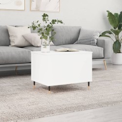 vidaXL Mesa de centro madera contrachapada blanco 60x44,5x45 cm