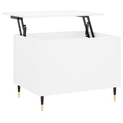 vidaXL Mesa de centro madera contrachapada blanco 60x44,5x45 cm