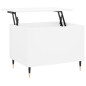 vidaXL Mesa de centro madera contrachapada blanco 60x44,5x45 cm vidaXL Mesa de centro madera contrachapada blanco 60x44,5x45 cm